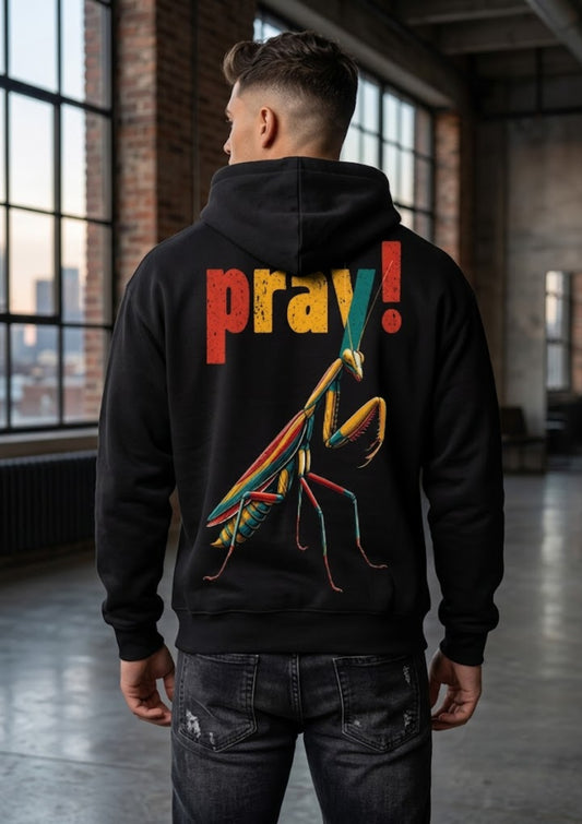 Pray Mantis Graphic Printed 350 GSM Hoodie | Premium Streetwear Hoodie