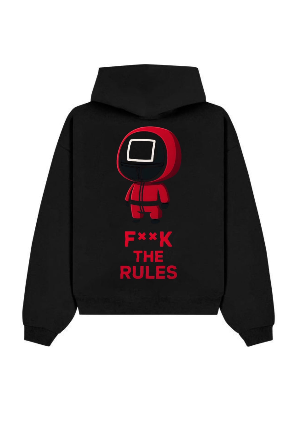 Rebel Character Back Print 350 GSM Hoodie | Heavyweight Graphic Hoodie