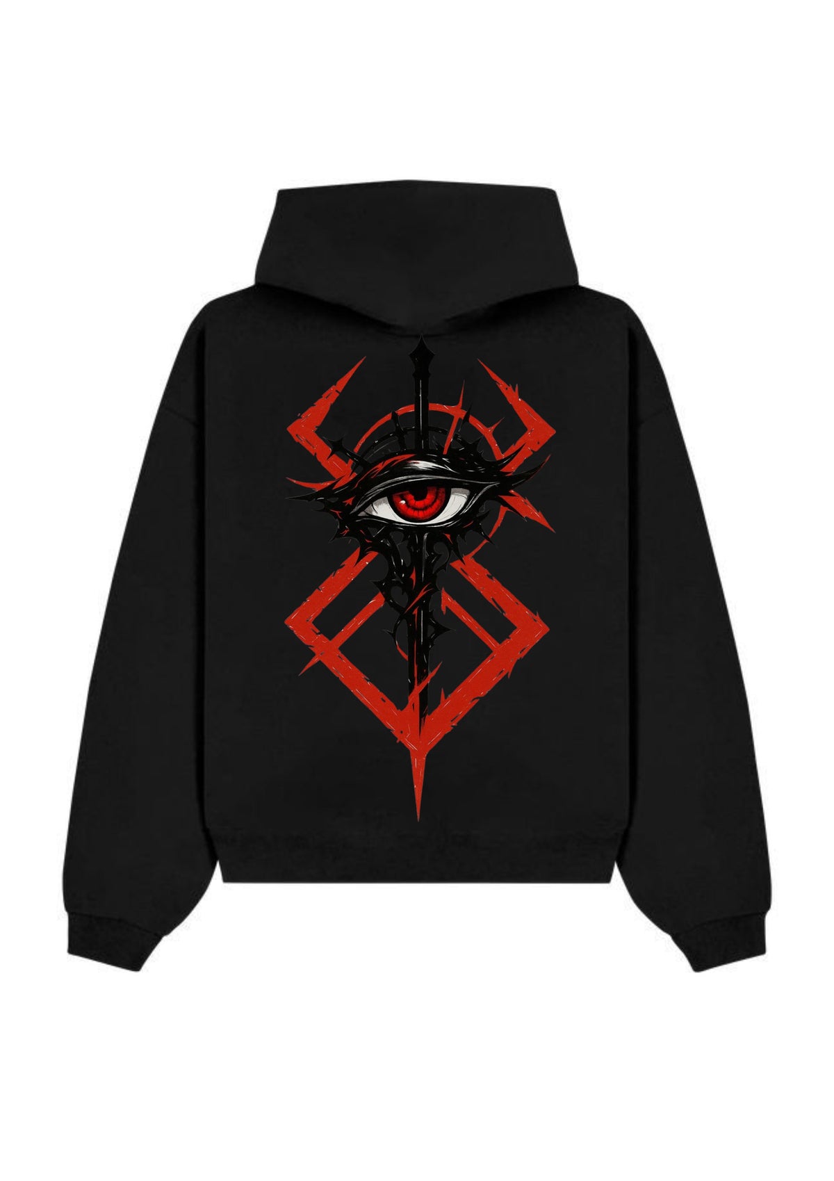 Mystic Eye Back Print 350 GSM Hoodie | Heavyweight Graphic Hoodie