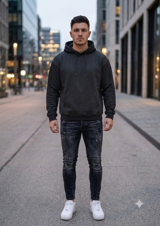 Rebel Character Back Print 350 GSM Hoodie | Heavyweight Graphic Hoodie