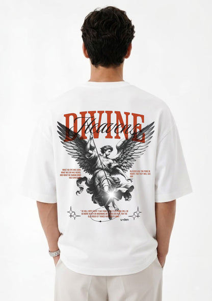 Divine Heaven Angel Graphic Oversized T-Shirt | 220 GSM | 100% Cotton