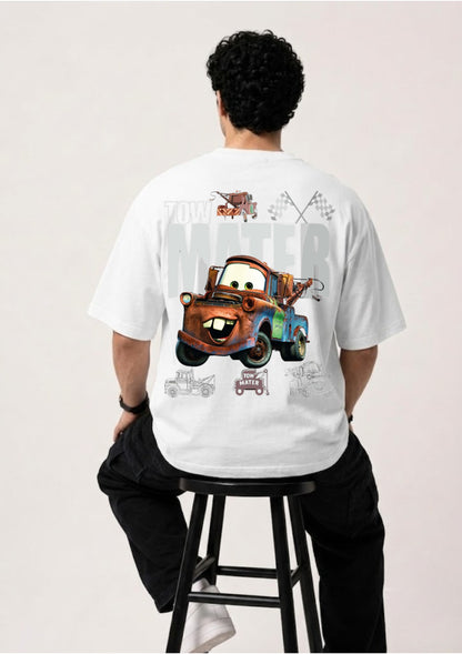 Tow Mater Racing Graphic Oversized T-Shirt | 220 GSM | 100% Cotton