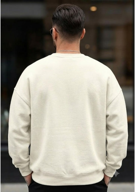 Minimal Logo Printed Sweatshirt for Men | 350 GSM | Premium Comfort | Casual Streetwear