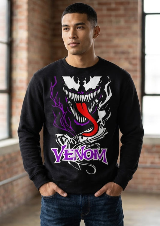 Venom Monster Graphic 350 GSM Sweatshirt | Bold Streetwear Sweatshirt