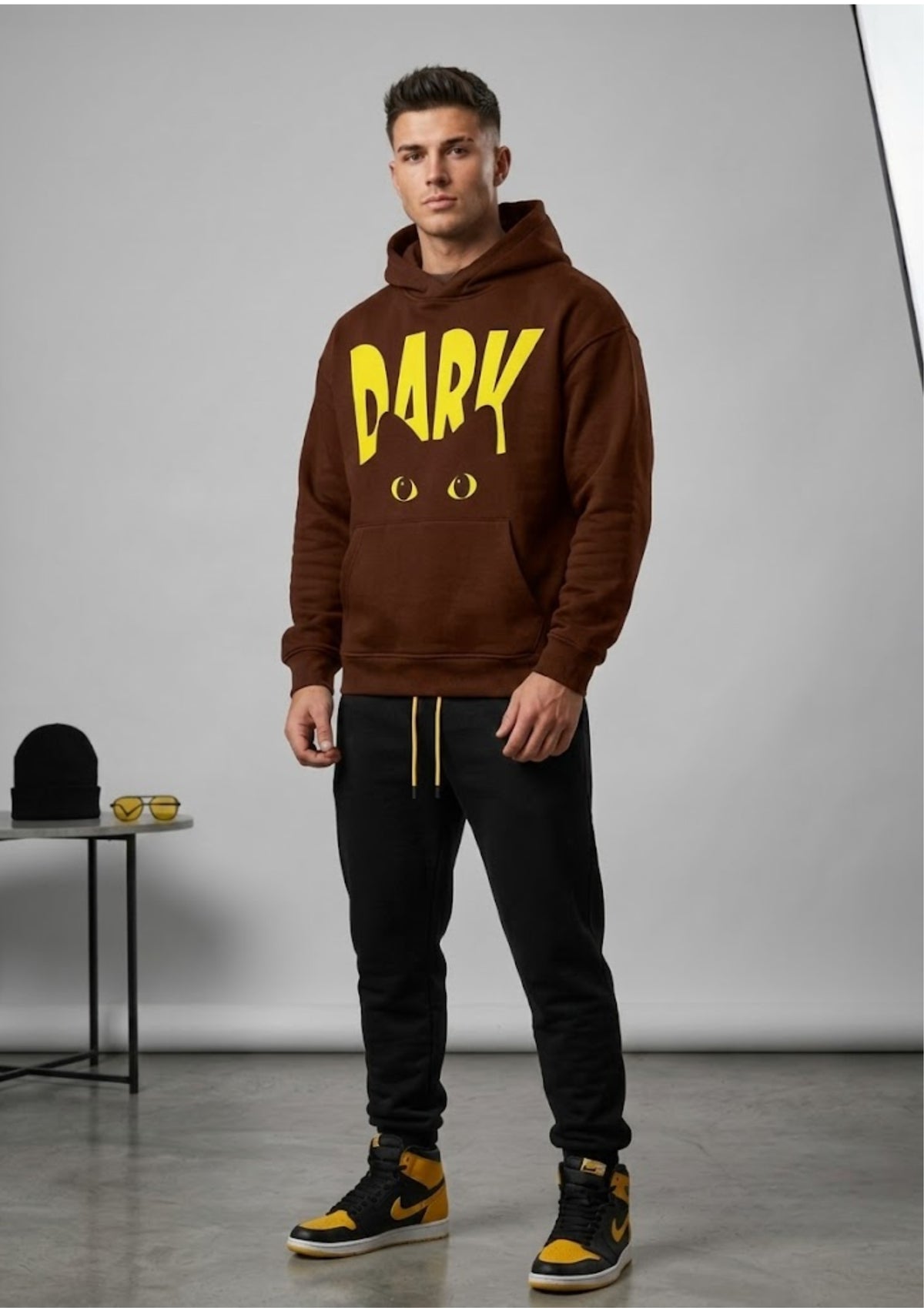 Dark Graphic 350 GSM Hoodie | Heavyweight Printed Winter Hoodie