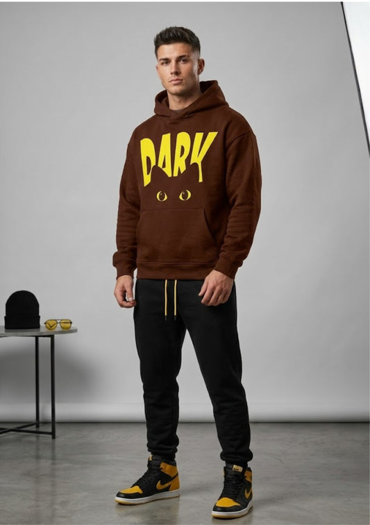Dark Graphic 350 GSM Hoodie | Heavyweight Printed Winter Hoodie