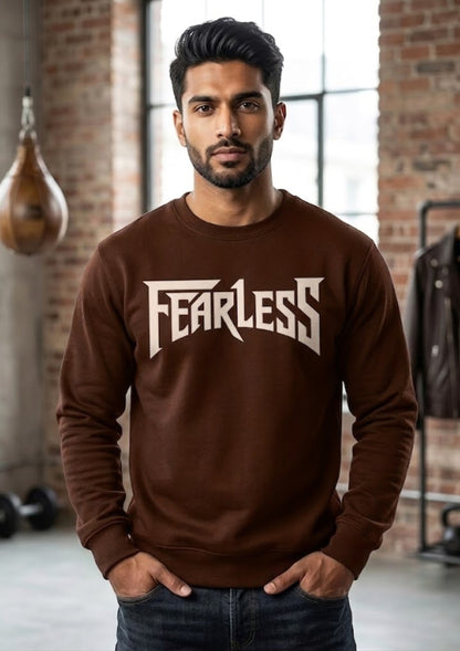 Fearless Typography 350 GSM Sweatshirt | Premium Casual Streetwear Sweatshirt