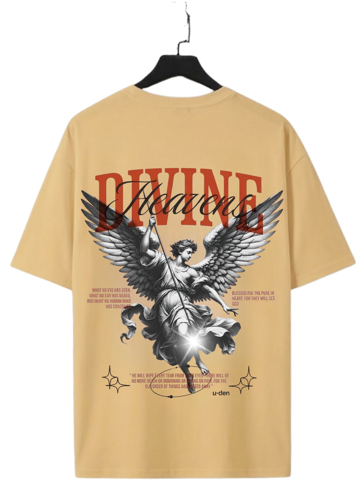 Divine Heaven Angel Graphic Oversized T-Shirt | 220 GSM | 100% Cotton