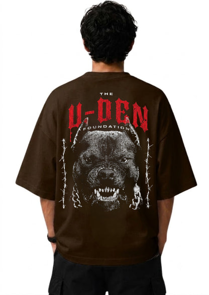 U-DEN Foundation Bulldog Graphic Oversized T-Shirt | 220 GSM | 100% Cotton