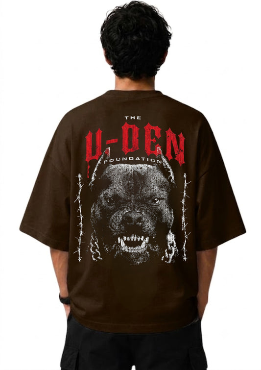 U-DEN Foundation Bulldog Graphic Oversized T-Shirt | 220 GSM | 100% Cotton