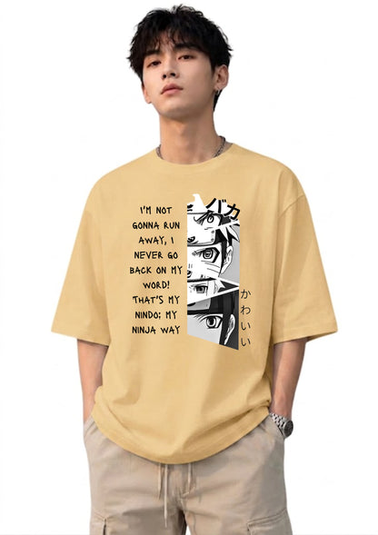 Naruto Quote Anime Oversized Graphic T-Shirt