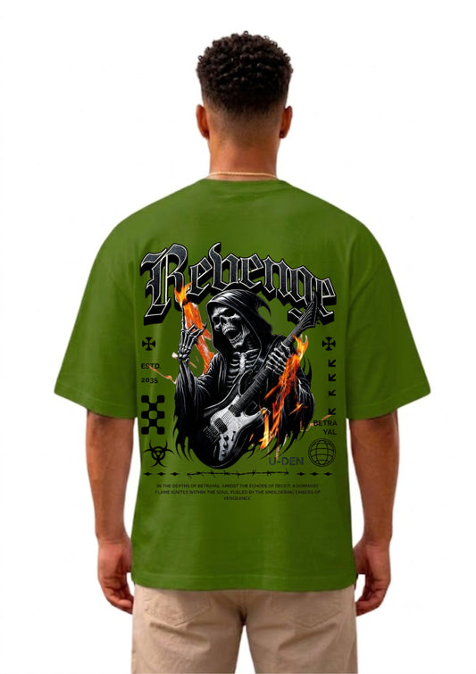 Revenge Reaper Guitar Graphic Oversized T-Shirt | 220 GSM | 100% Cotton