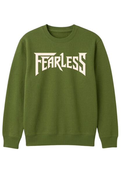 Fearless Typography 350 GSM Sweatshirt | Premium Casual Streetwear Sweatshirt