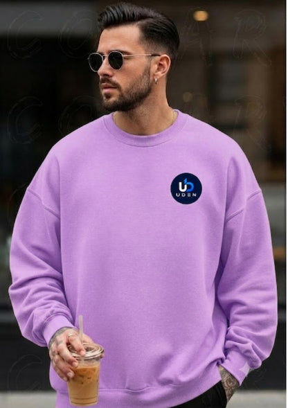 Minimal Logo Printed Sweatshirt for Men | 350 GSM | Premium Comfort | Casual Streetwear