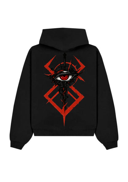 Mystic Eye Back Print 350 GSM Hoodie | Heavyweight Graphic Hoodie