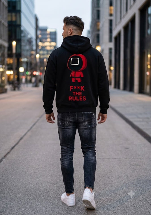 Rebel Character Back Print 350 GSM Hoodie | Heavyweight Graphic Hoodie