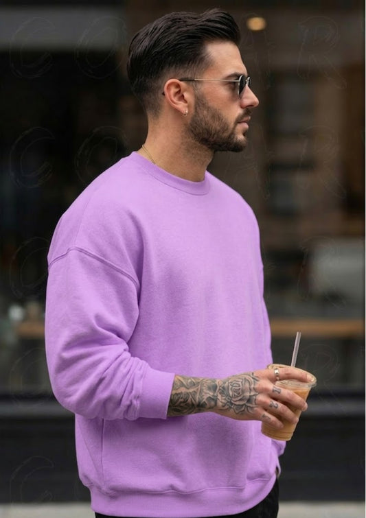 Minimal Logo Printed Sweatshirt for Men | 350 GSM | Premium Comfort | Casual Streetwear