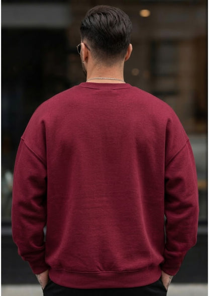 Minimal Logo Printed Sweatshirt for Men | 350 GSM | Premium Comfort | Casual Streetwear