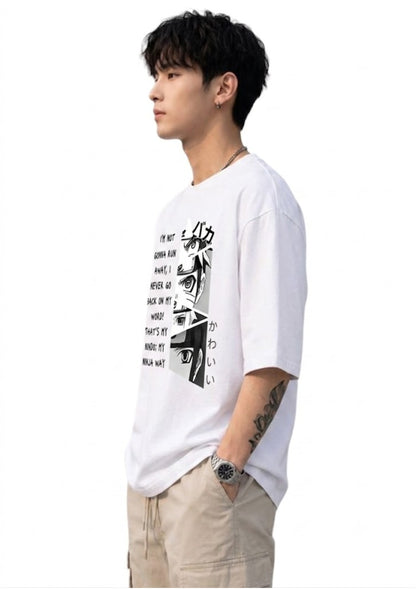Naruto Quote Anime Oversized Graphic T-Shirt