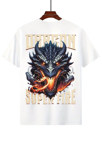 Dragon Super Fire Graphic Oversized T-Shirt | 220 GSM | 100% Cotton