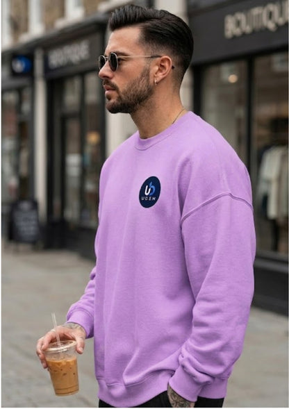Minimal Logo Printed Sweatshirt for Men | 350 GSM | Premium Comfort | Casual Streetwear