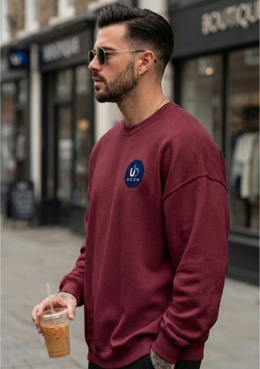 Minimal Logo Printed Sweatshirt for Men | 350 GSM | Premium Comfort | Casual Streetwear
