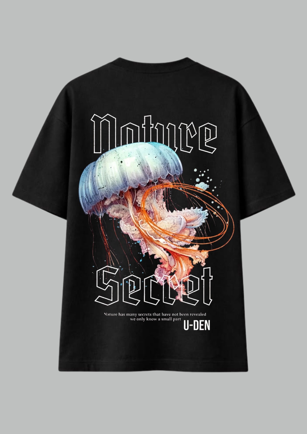 Nature Secret Jellyfish Graphic Oversized T-Shirt | 220 GSM | 100% Cotton