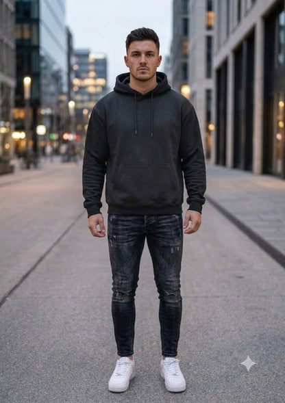 Rebel Character Back Print 350 GSM Hoodie | Heavyweight Graphic Hoodie