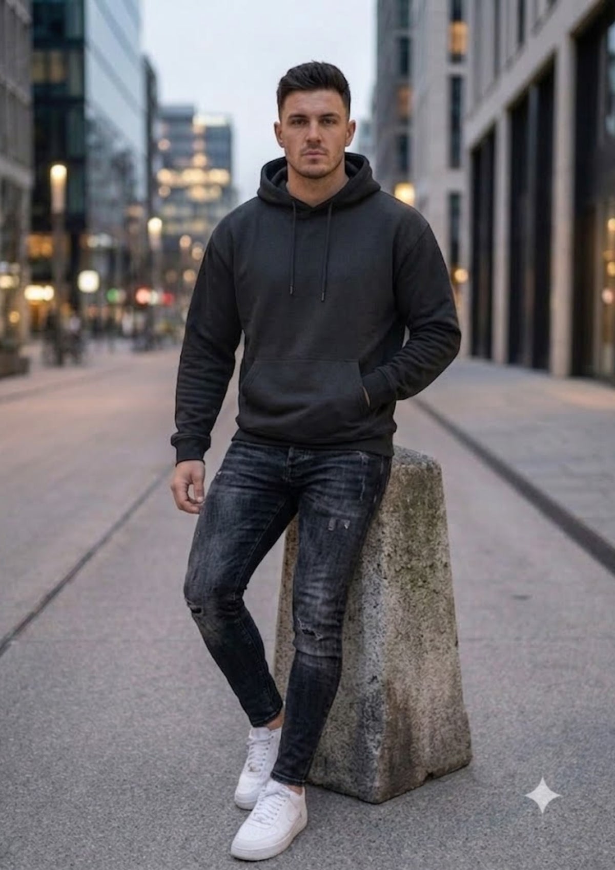 Rebel Character Back Print 350 GSM Hoodie | Heavyweight Graphic Hoodie