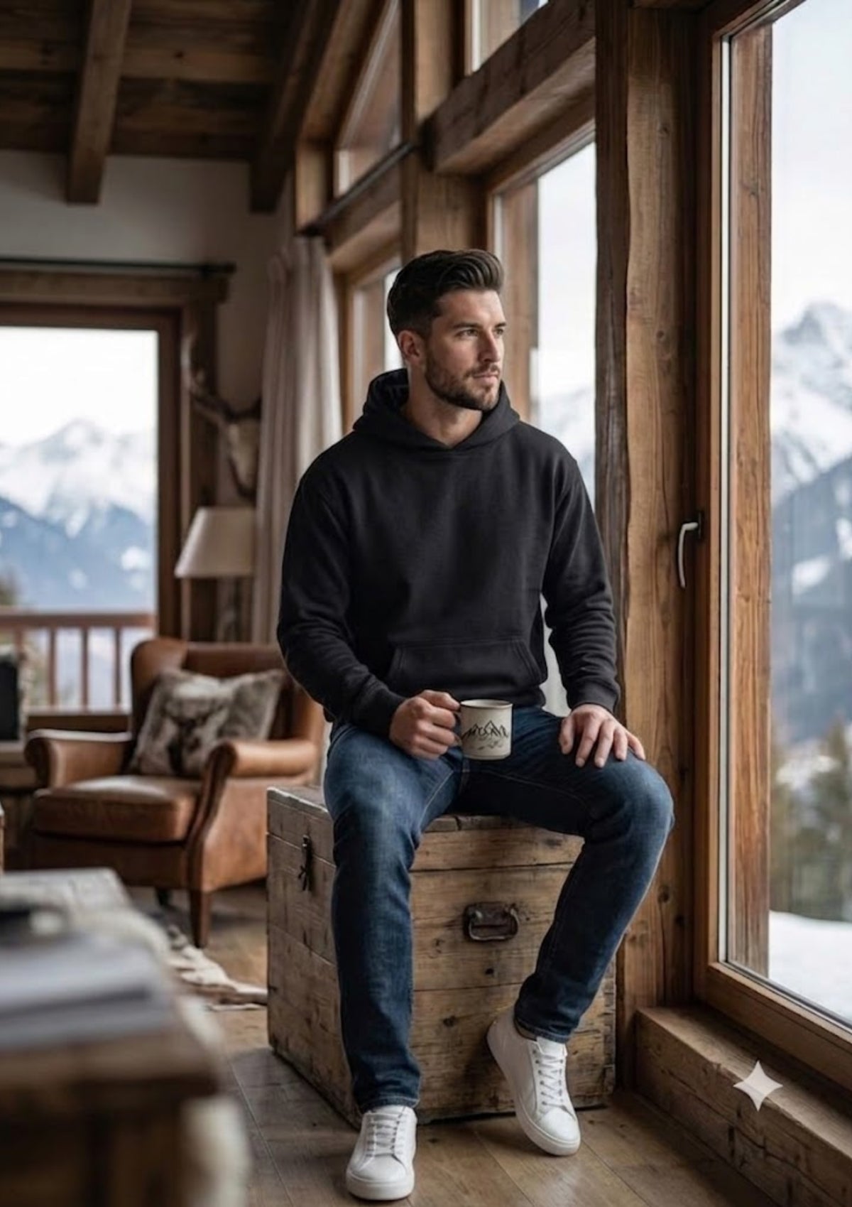 Mountain Explorer Graphic Printed 350 GSM Hoodie | Premium Adventure Hoodie