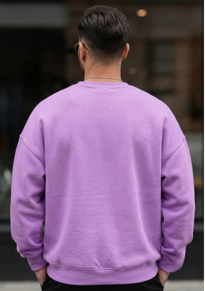 Minimal Logo Printed Sweatshirt for Men | 350 GSM | Premium Comfort | Casual Streetwear
