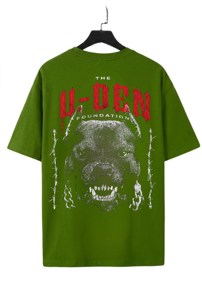 U-DEN Foundation Bulldog Graphic Oversized T-Shirt | 220 GSM | 100% Cotton