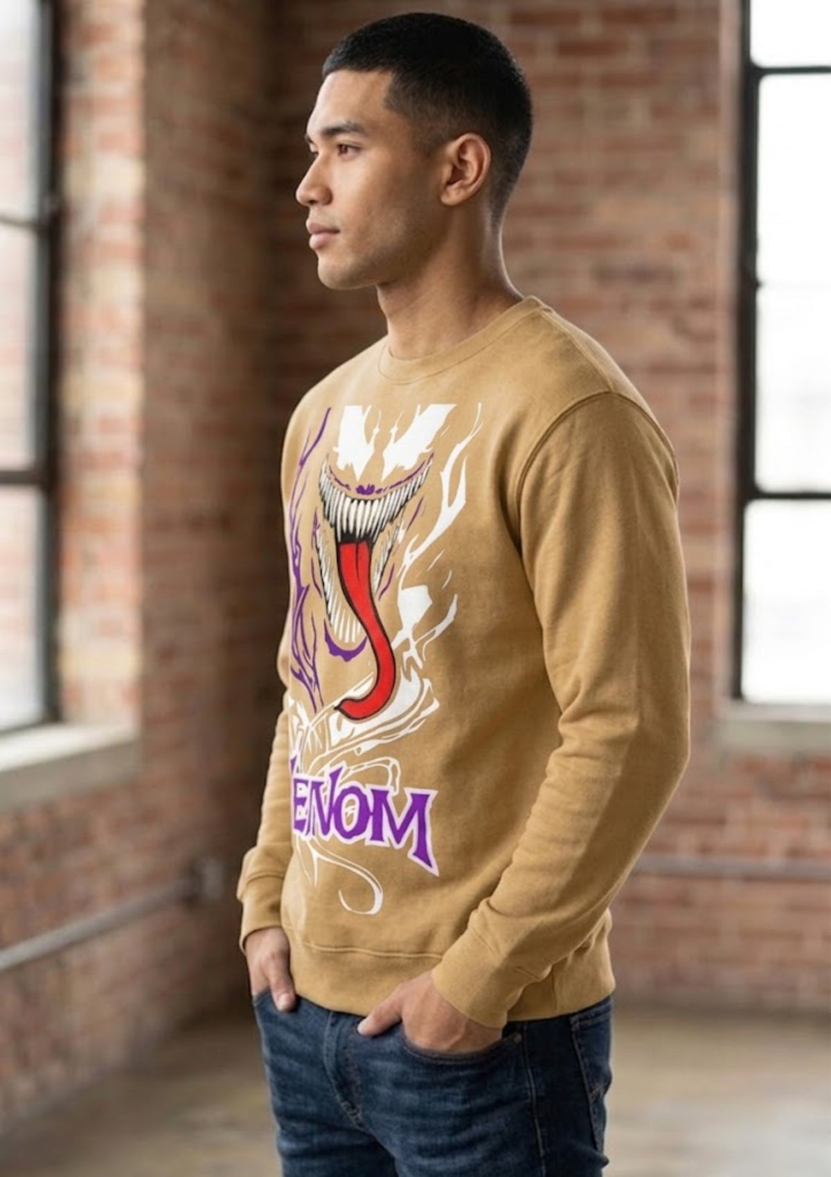 Venom Monster Graphic 350 GSM Sweatshirt | Bold Streetwear Sweatshirt