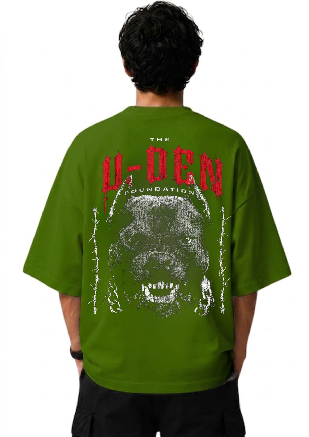 U-DEN Foundation Bulldog Graphic Oversized T-Shirt | 220 GSM | 100% Cotton