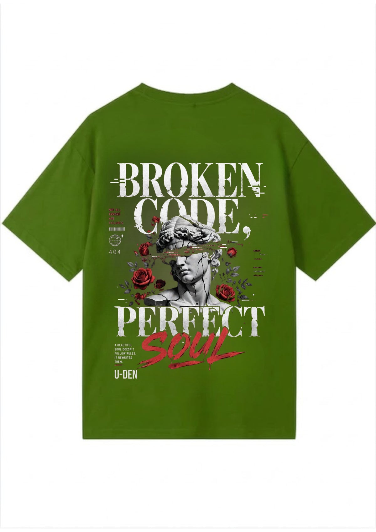 Broken Code Perfect Soul Graphic Oversized T-Shirt | 220 GSM | 100% Cotton