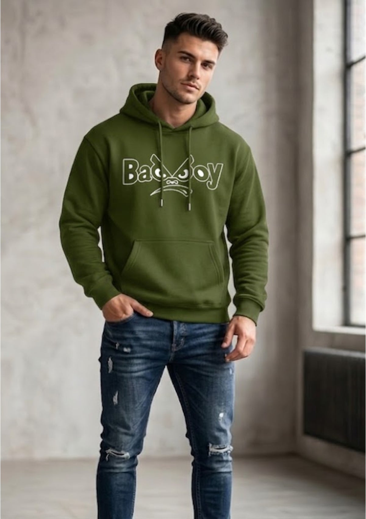 Bad Boy Attitude Graphic 350 GSM Hoodie | Heavyweight Printed Hoodie