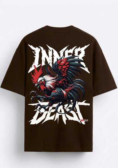 Fierce Rooster Graphic Oversized T-Shirt | 220 GSM | 100% Cotton