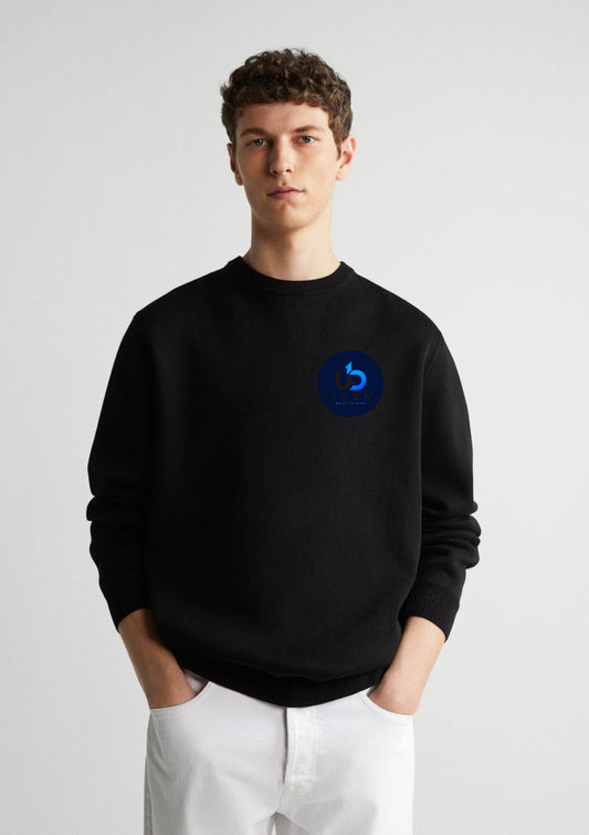 Minimal Logo Printed Sweatshirt for Men | 350 GSM | Premium Comfort | Casual Streetwear