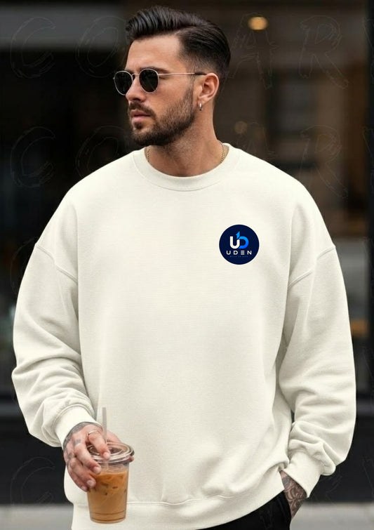 Minimal Logo Printed Sweatshirt for Men | 350 GSM | Premium Comfort | Casual Streetwear