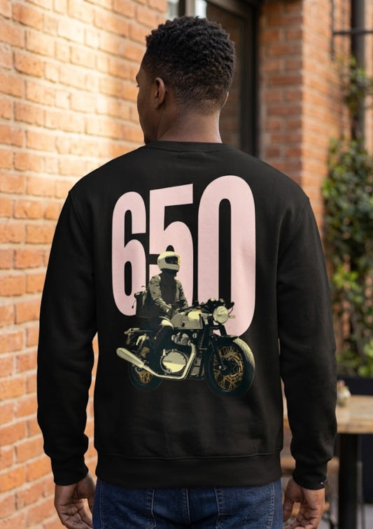 650 Rider Motorcycle Graphic 350 GSM Sweatshirt | Heavyweight Biker Sweatshirt