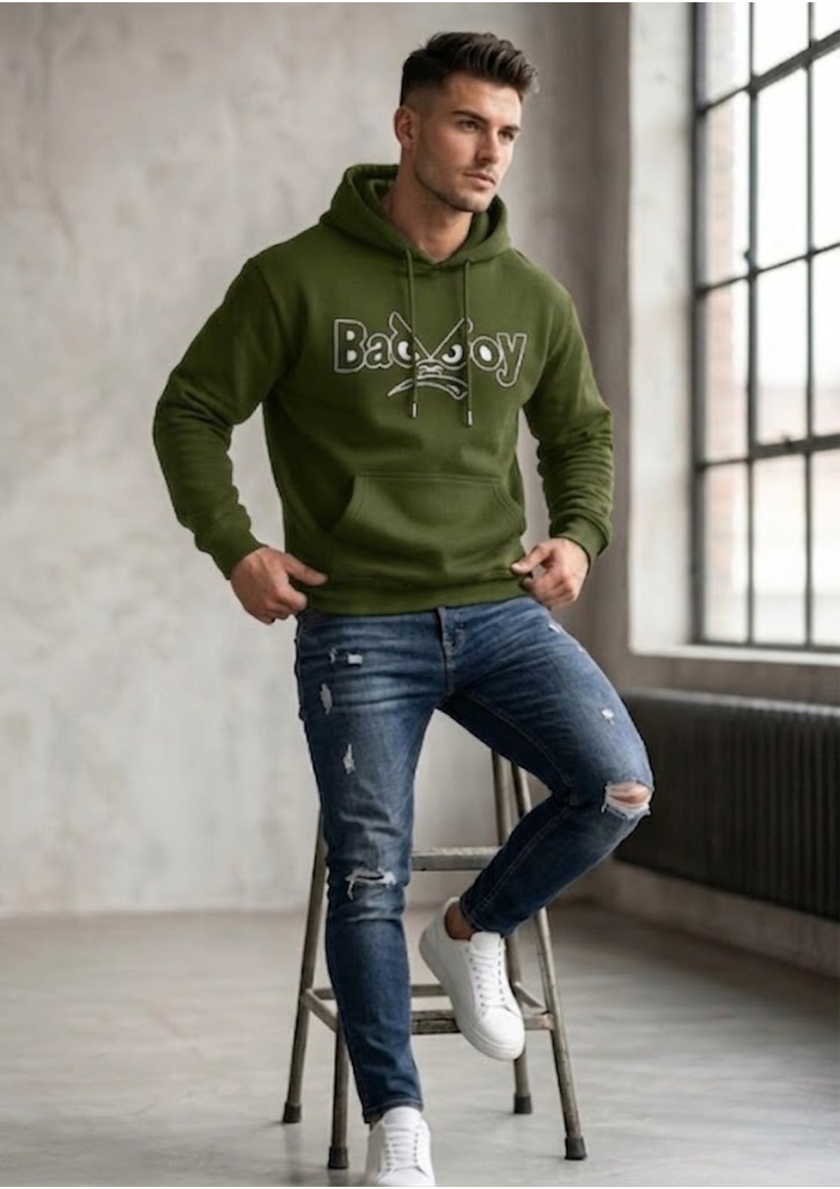 Bad Boy Attitude Graphic 350 GSM Hoodie | Heavyweight Printed Hoodie