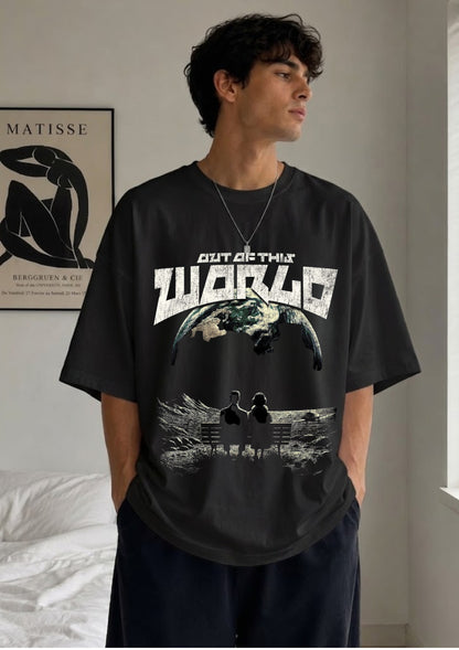 Out of This World Graphic Oversized T-Shirt | 220 GSM | 100% Cotton