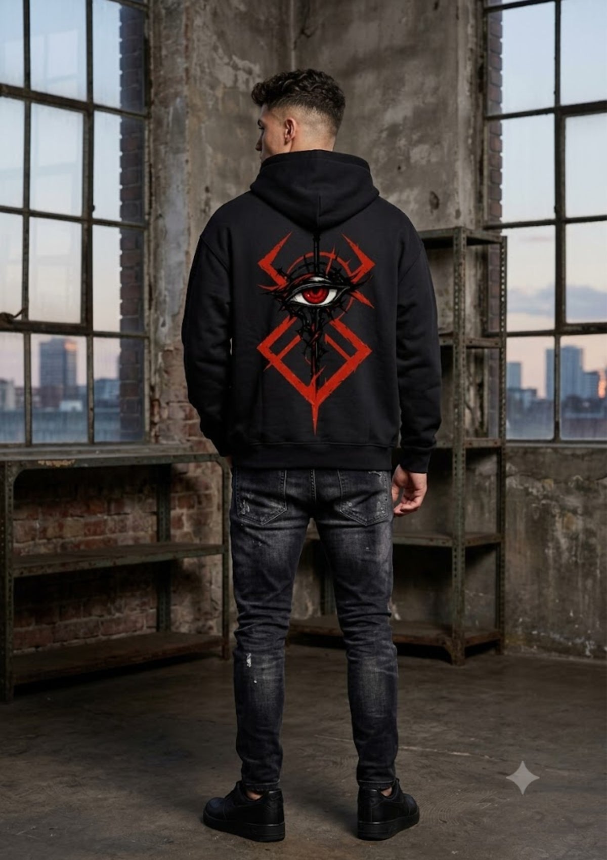 Mystic Eye Back Print 350 GSM Hoodie | Heavyweight Graphic Hoodie