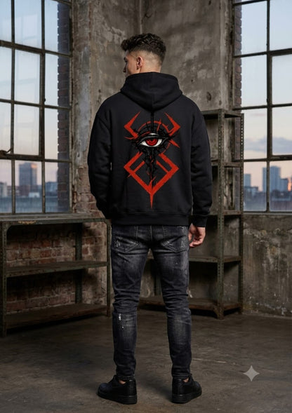 Mystic Eye Back Print 350 GSM Hoodie | Heavyweight Graphic Hoodie
