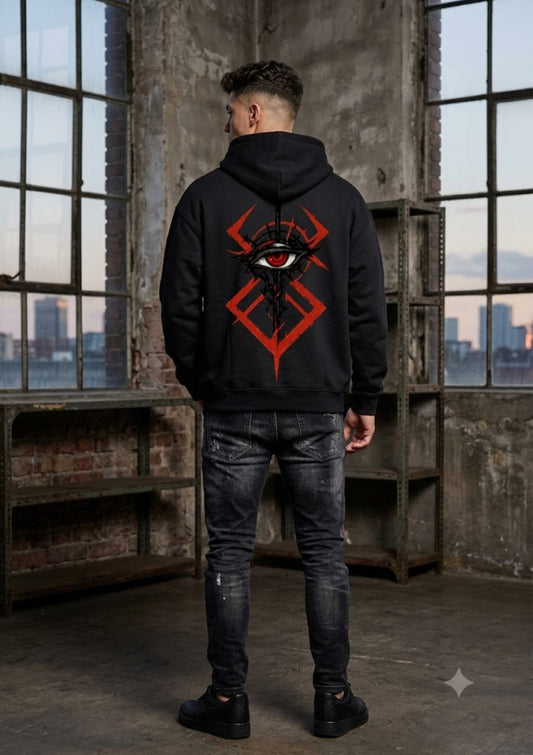 Mystic Eye Back Print 350 GSM Hoodie | Heavyweight Graphic Hoodie