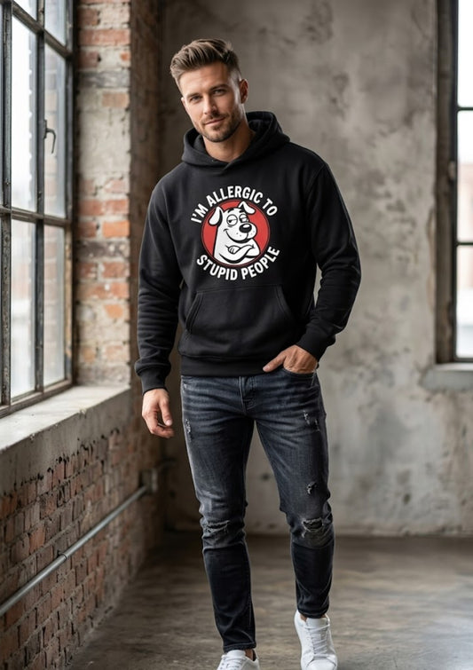 Sarcastic Dog Graphic 350 GSM Hoodie | Funny Streetwear Hoodie