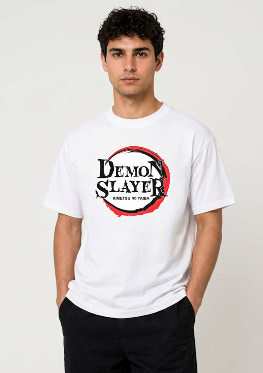 Demon Slayer Logo Anime Graphic Oversized T-Shirt