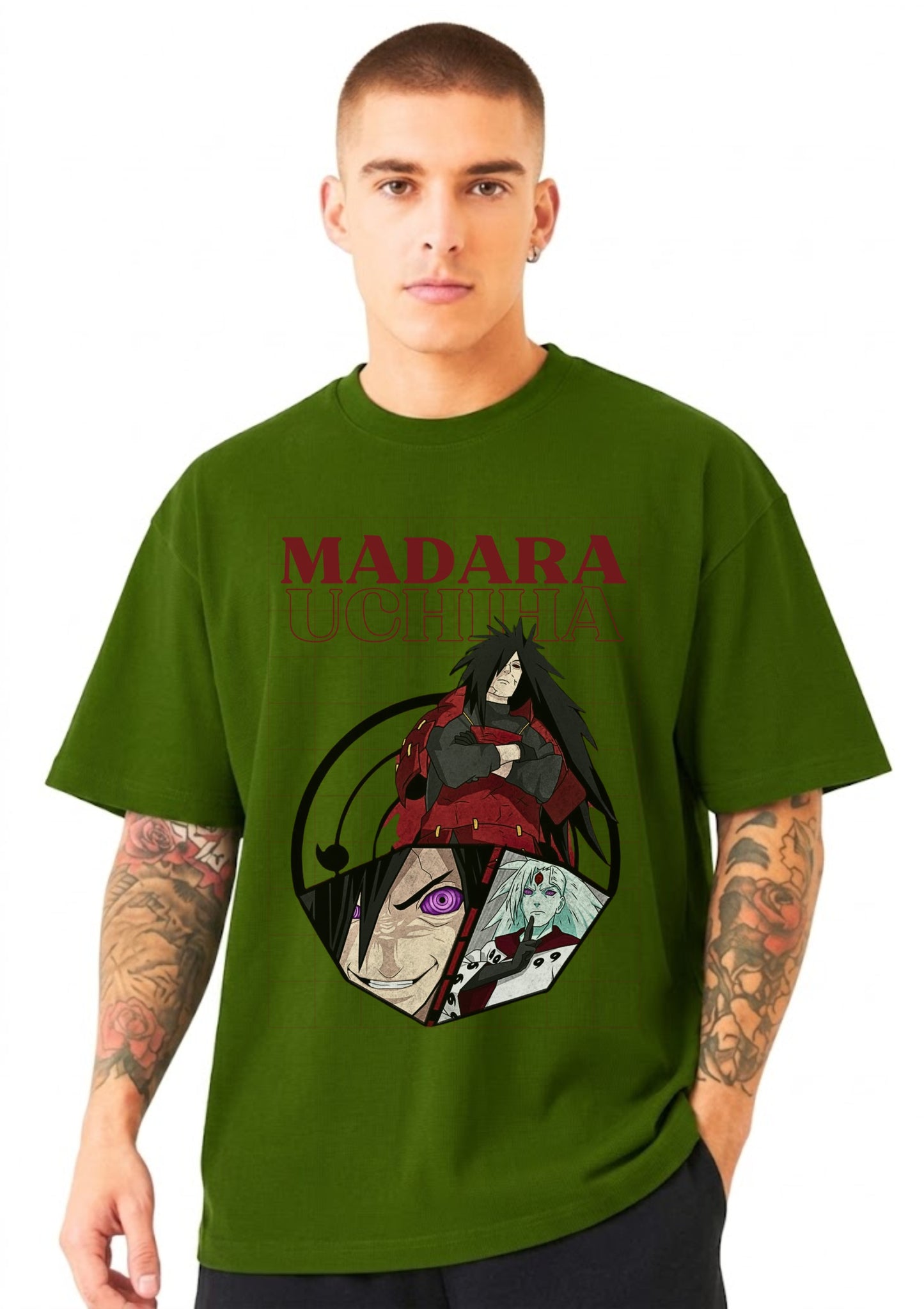 Madara Uchiha Anime Oversized Graphic T-Shirt